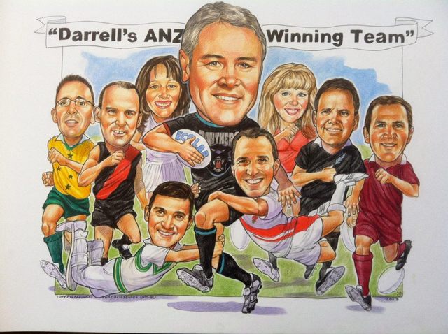 ANZ Team Caricature