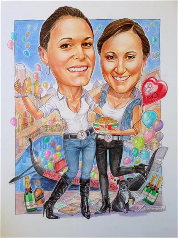 Anniversary portrait celebrating their friendship together