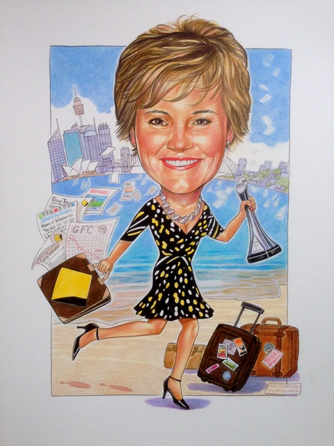 CBA Executive Leaving Gift Caricature