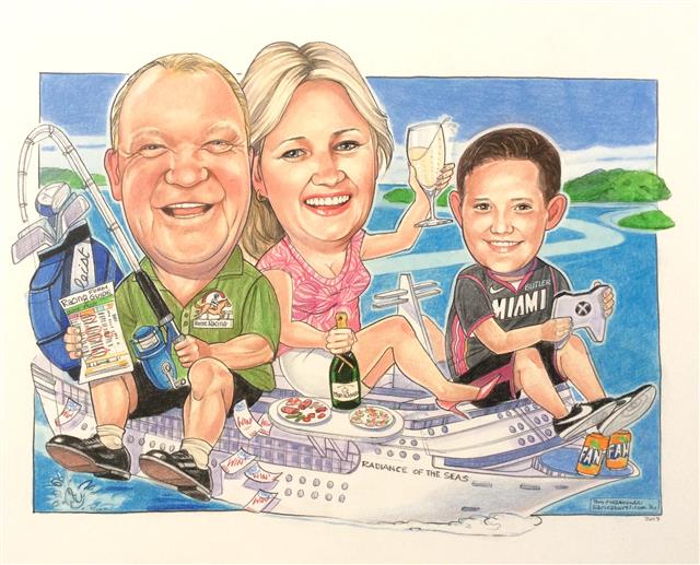 Family caricature