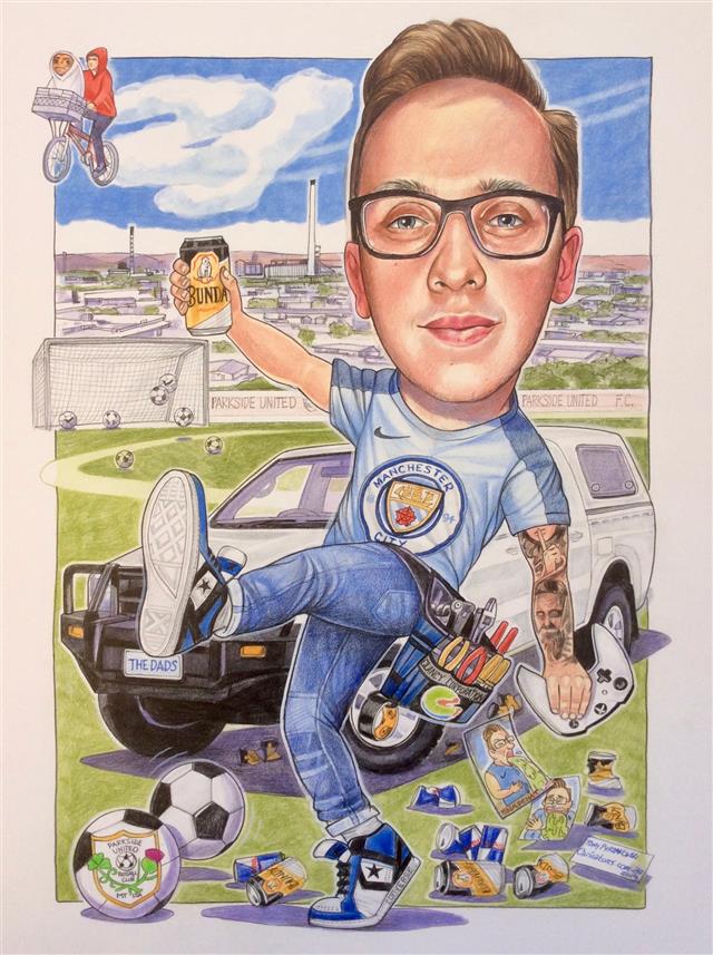 Ethan's 21st birthday caricature