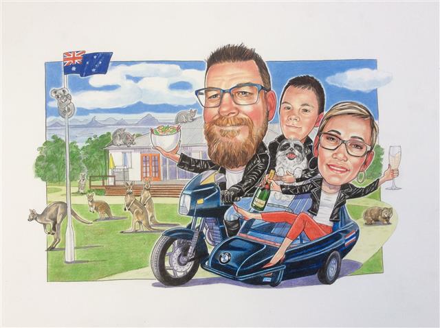 Family caricature