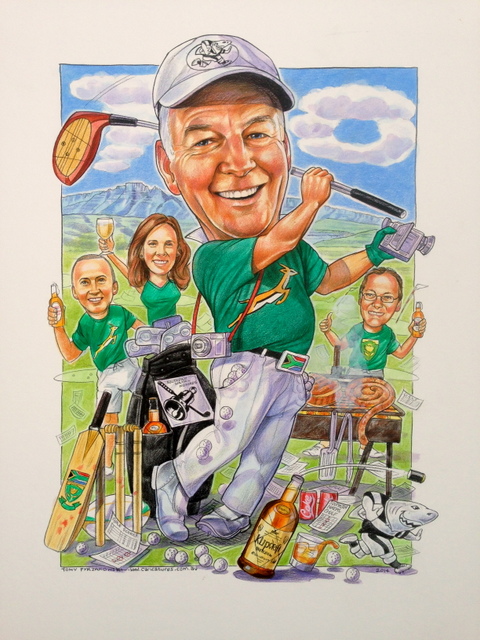 Golf Sports Caricature