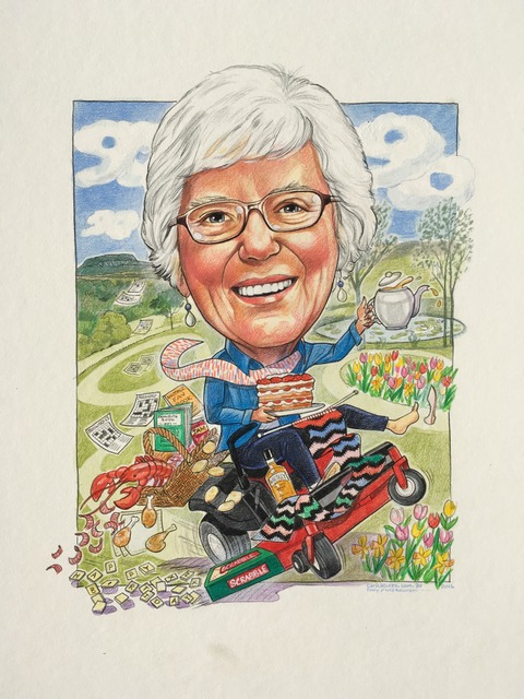 Supermom 90th Birthday Caricature
