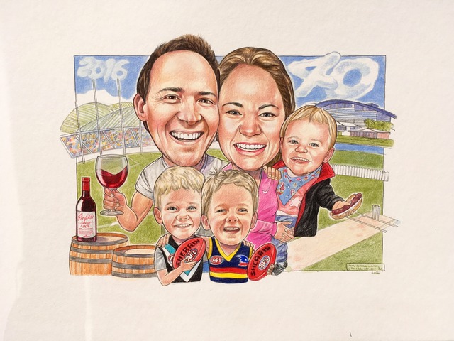 Family 'Footy' Caricature