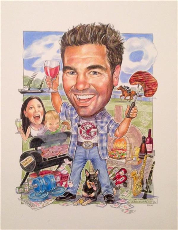 40th birthday caricature for Brent