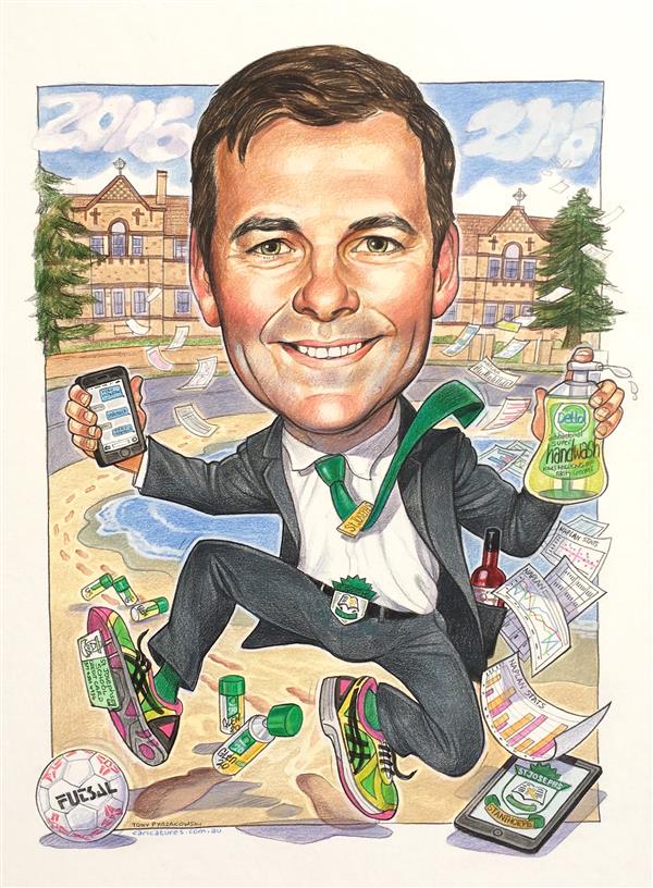 St Josephs school Stanthorpe leaving gift caricature