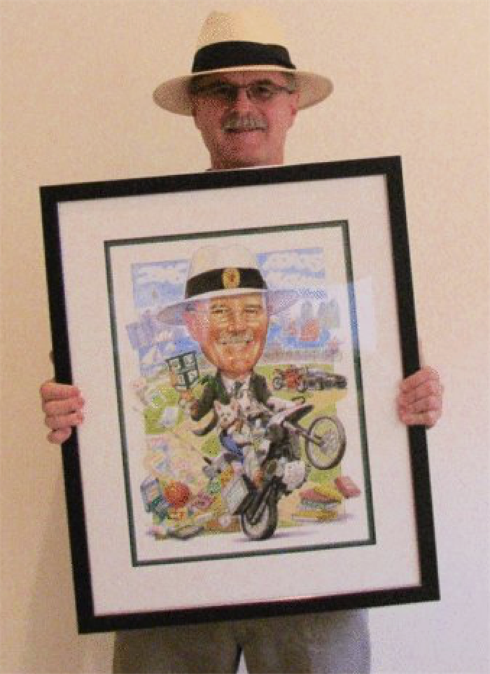 Retirement gift caricature